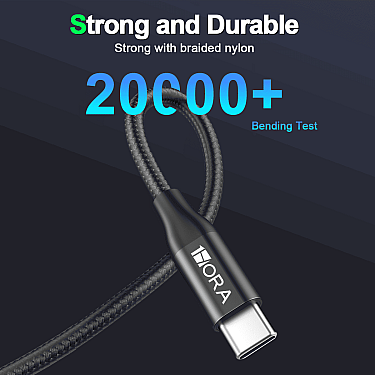 Kabel 1HORA USB to Type C 2.4A 1M CAB249 Black