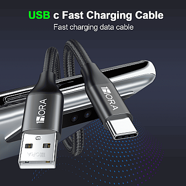 Kabel 1HORA USB to Type C 2.4A 1M CAB249 Black
