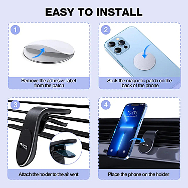 Avtomobil aksesuarı 1HORA Car Magnetic Holder PJ098 Black