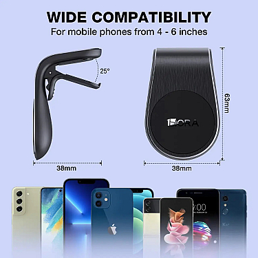 Avtomobil aksesuarı 1HORA Car Magnetic Holder PJ098 Black
