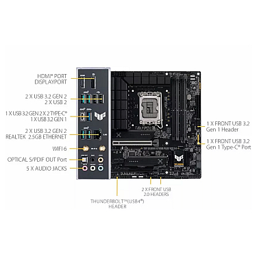 MB ASUS TUF GAMING B760M-PLUS WIFI D4 (90MB1DG0-M0EAY0) MB ASUS TUF GAMING B760M-PLUS WIFI D4 (90MB1DG0-M0EAY0)