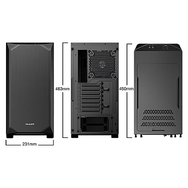 Kompüter korpusu Be quiet! Pure Base 500 Window ATX w/o PSU Black (BGW34)
