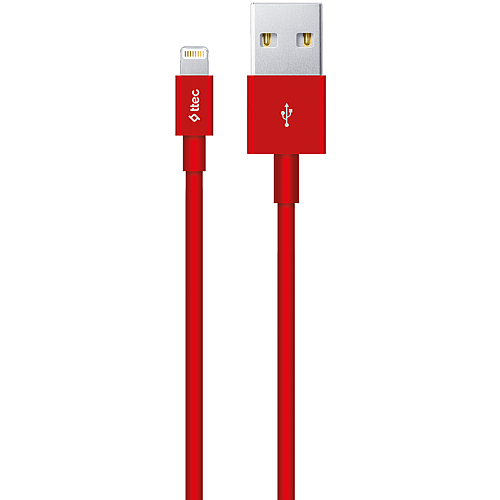 Kabel TTEC Lightning USB Charge, Data Cable, RED (2DK7508K)