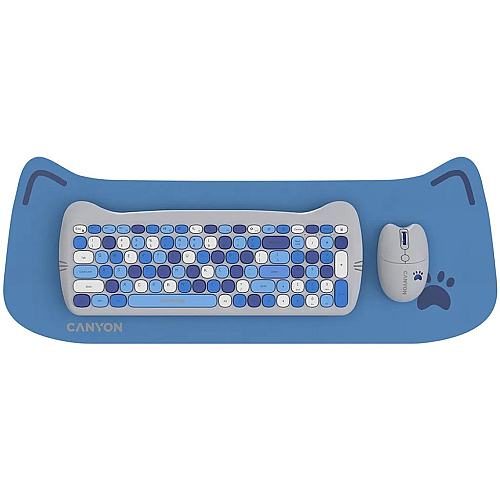 Klaviatura Canyon HSET-W6 Blue (CNS-HSETW6BL)