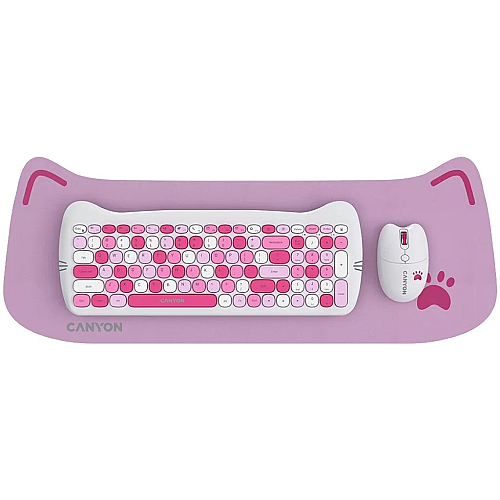 Klaviatura Canyon HSET-W6 Pink (CNS-HSETW6PK)