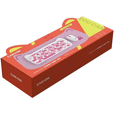 Klaviatura Canyon HSET-W6 Pink (CNS-HSETW6PK)