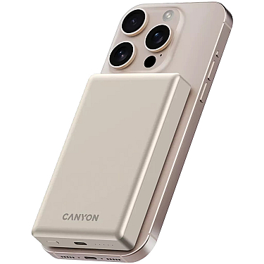 Power Bank Canyon OnPower 510 slim Magnetic 10000 mAh PD20W Beige Power Bank Canyon OnPower 510 slim Magnetic 10000 mAh PD20W Beige