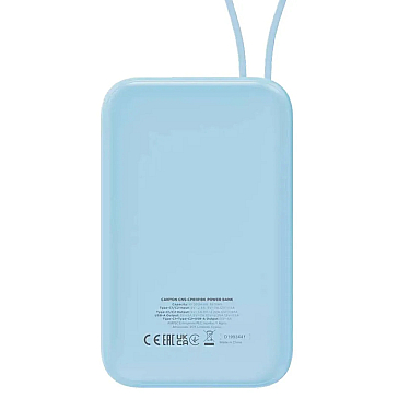 Power Bank Canyon OnPower 101 built-in cable 10000 mAh PD22.5W Blue