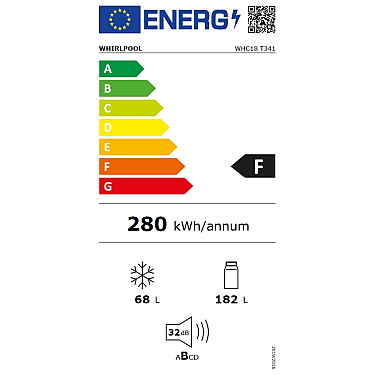 Soyuducu Whirlpool WHC18 T341 Quraşdırılan Soyuducu