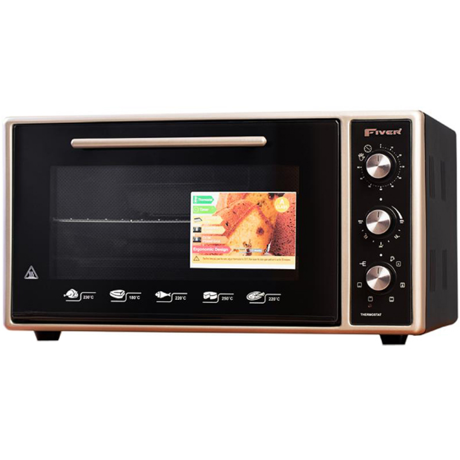 Solo Soba Fiver Camlı Black-İnox