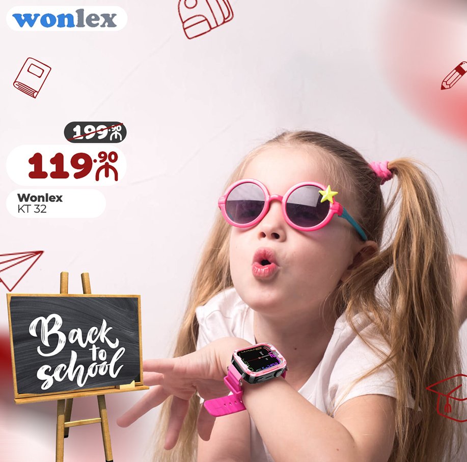 Smart saat Wonlex KT32 PINK Kids Watch