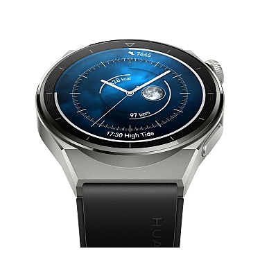 Smart saat HUAWEI GT 3 Pro 46mm NFC Light Titanium Case Black
