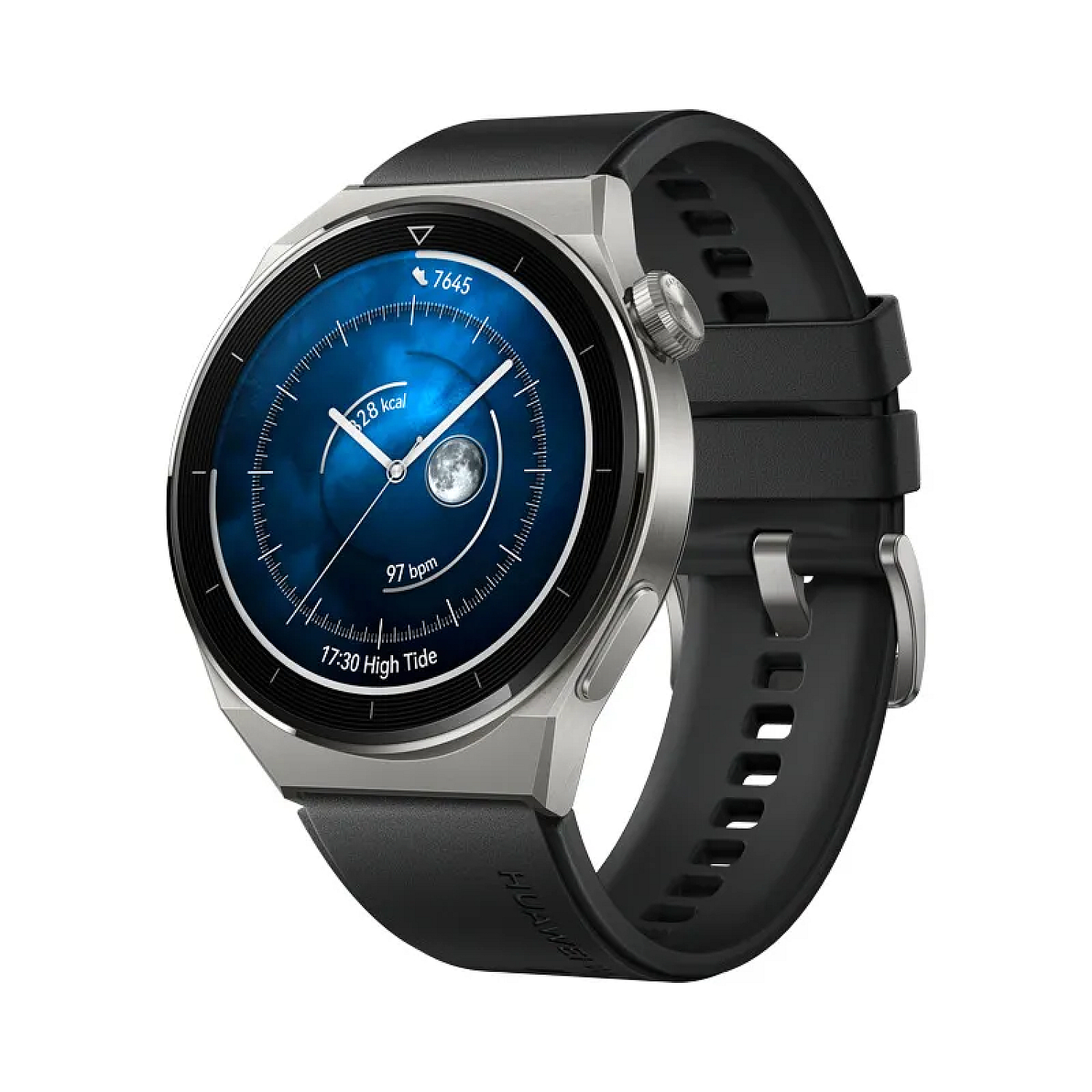 Smart saat HUAWEI GT 3 Pro 46mm NFC Light Titanium Case Black